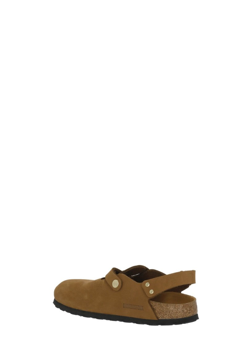 Birkenstock Brown Tokio Ii Suede Sabot Loafers