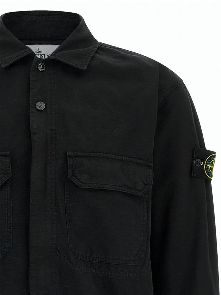 Stone Island Classic Cotton Long-Sleeve Shirt
