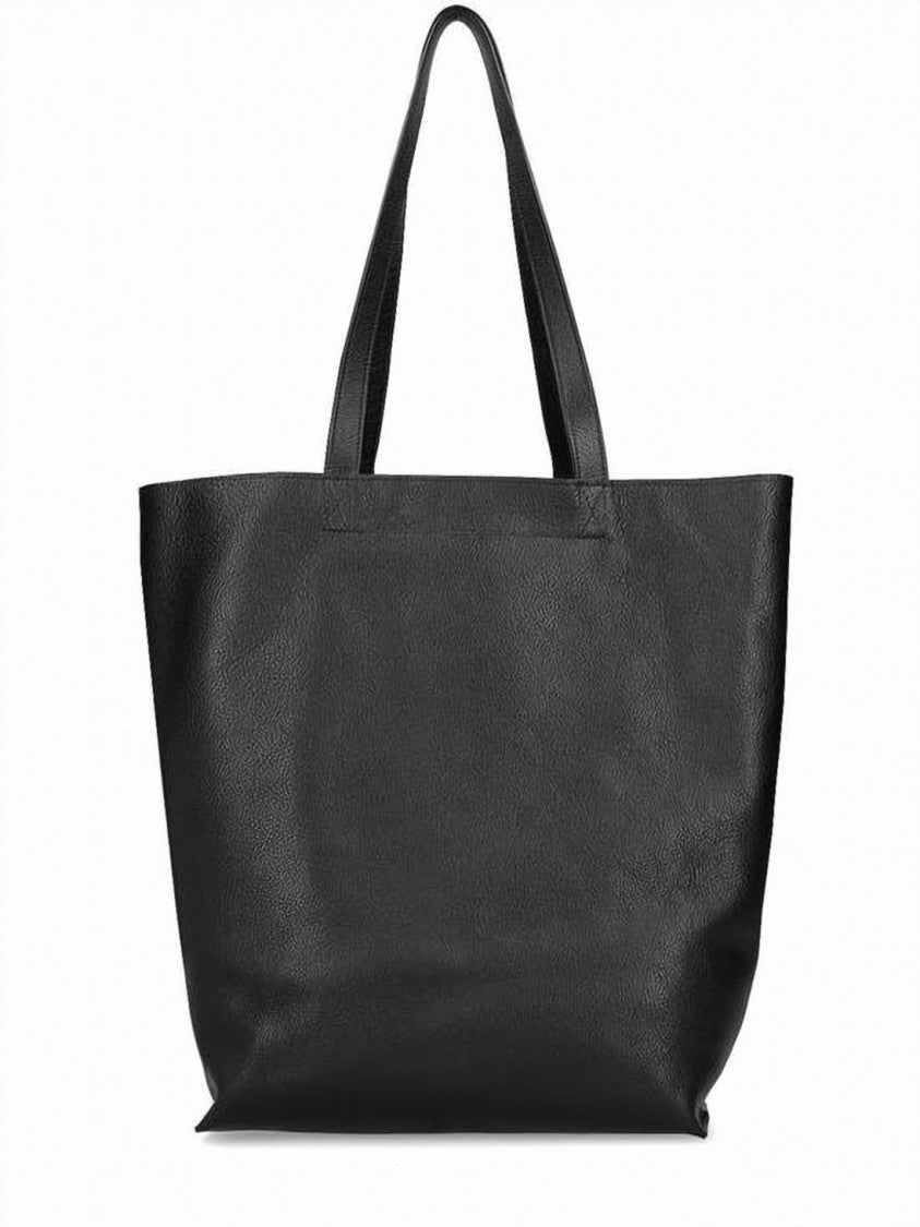 A.P.C. Spacious Black Calf Leather Tote Bag