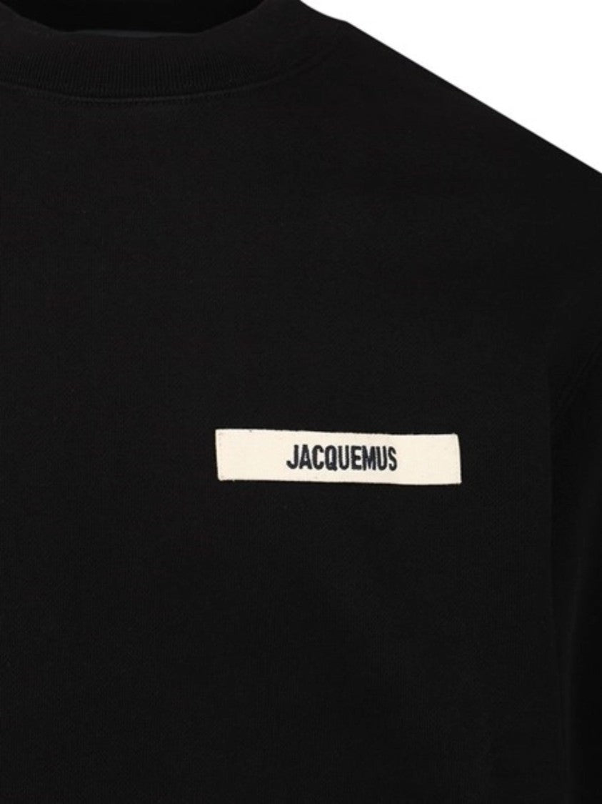 Jacquemus Black Cotton Minimalist Logo Sweatshirt