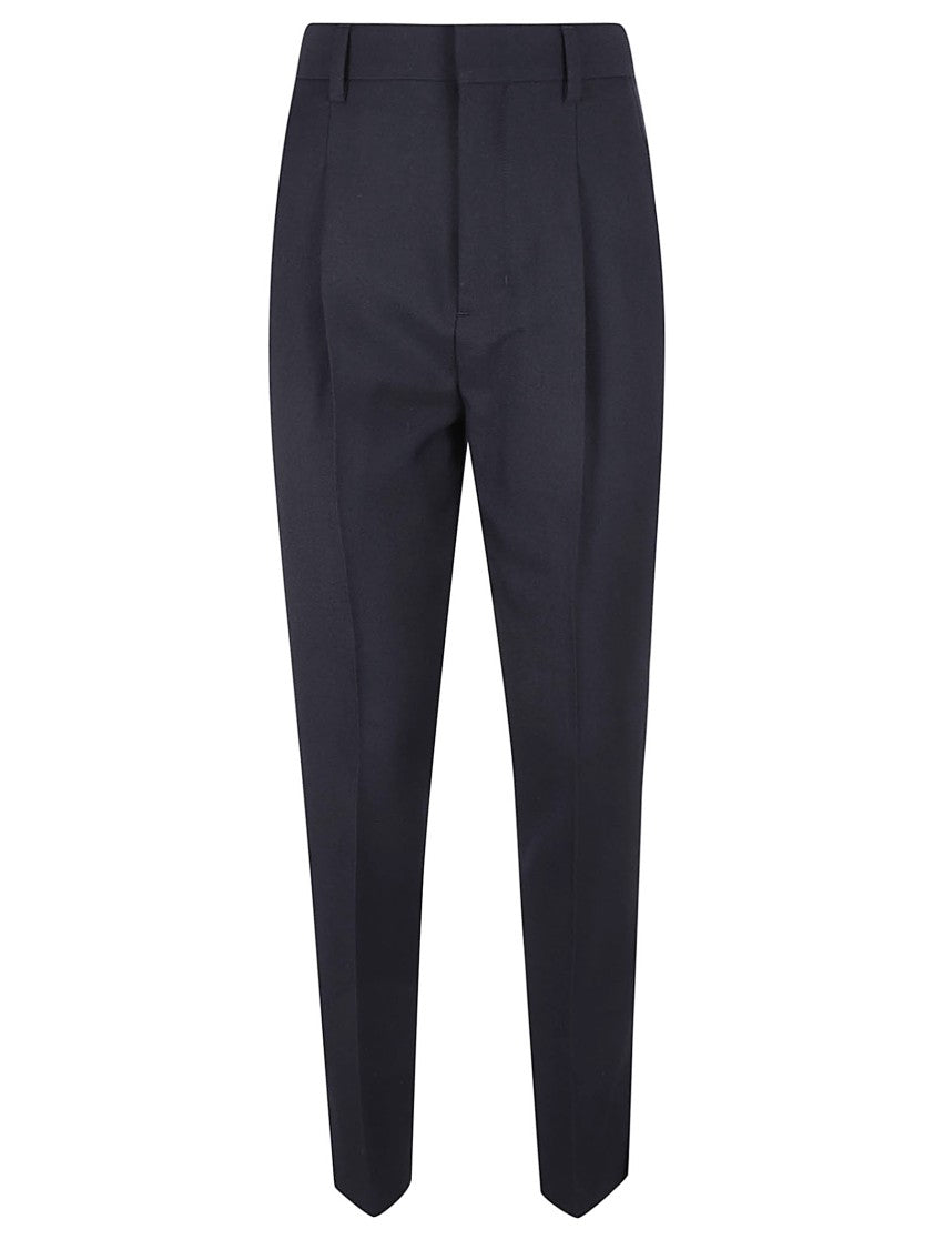 Ami Paris Tailored Blue Trousers With Slim Tapered Fit