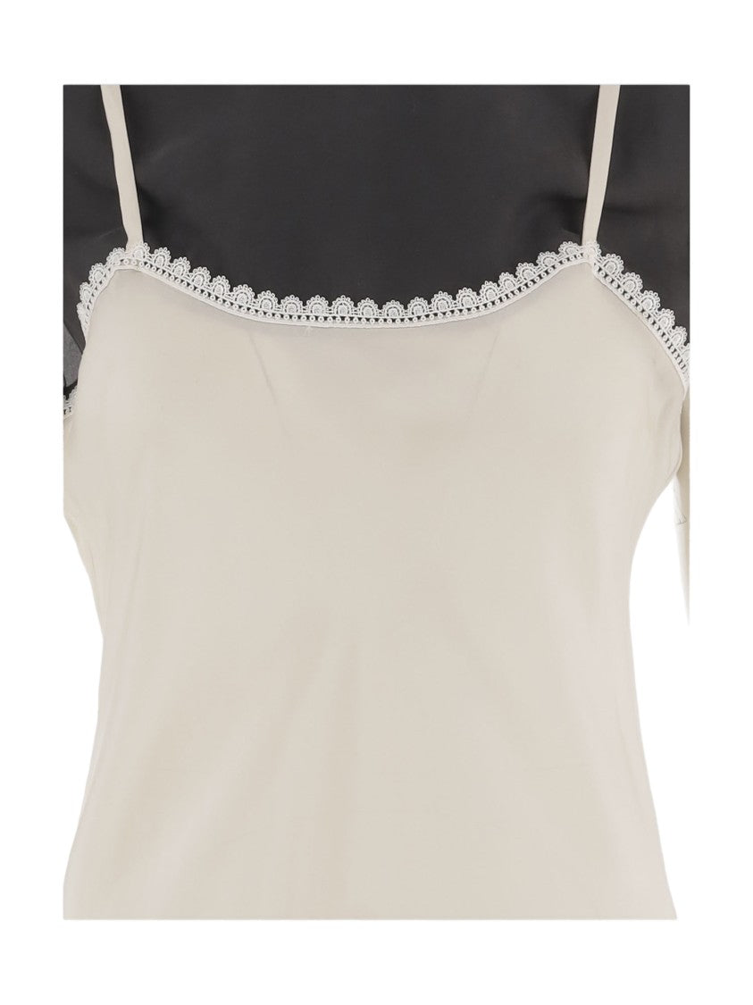 The Garment Mini Dress With Silk Slip And Lace Inserts