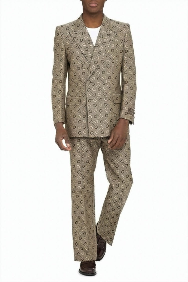 Gucci Tailored Double-Breasted Blazer With Geometric Pattern