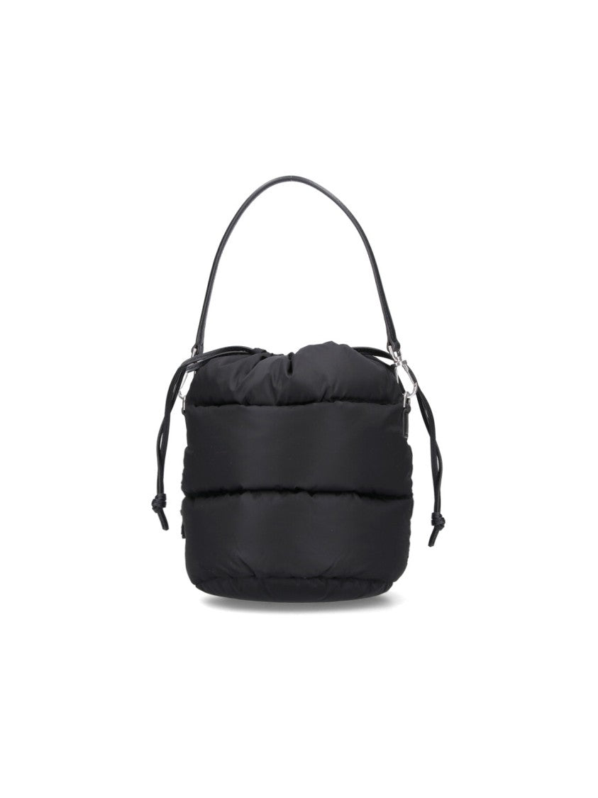 Moncler Black Caradoc Quilted Nylon Bucket Bag