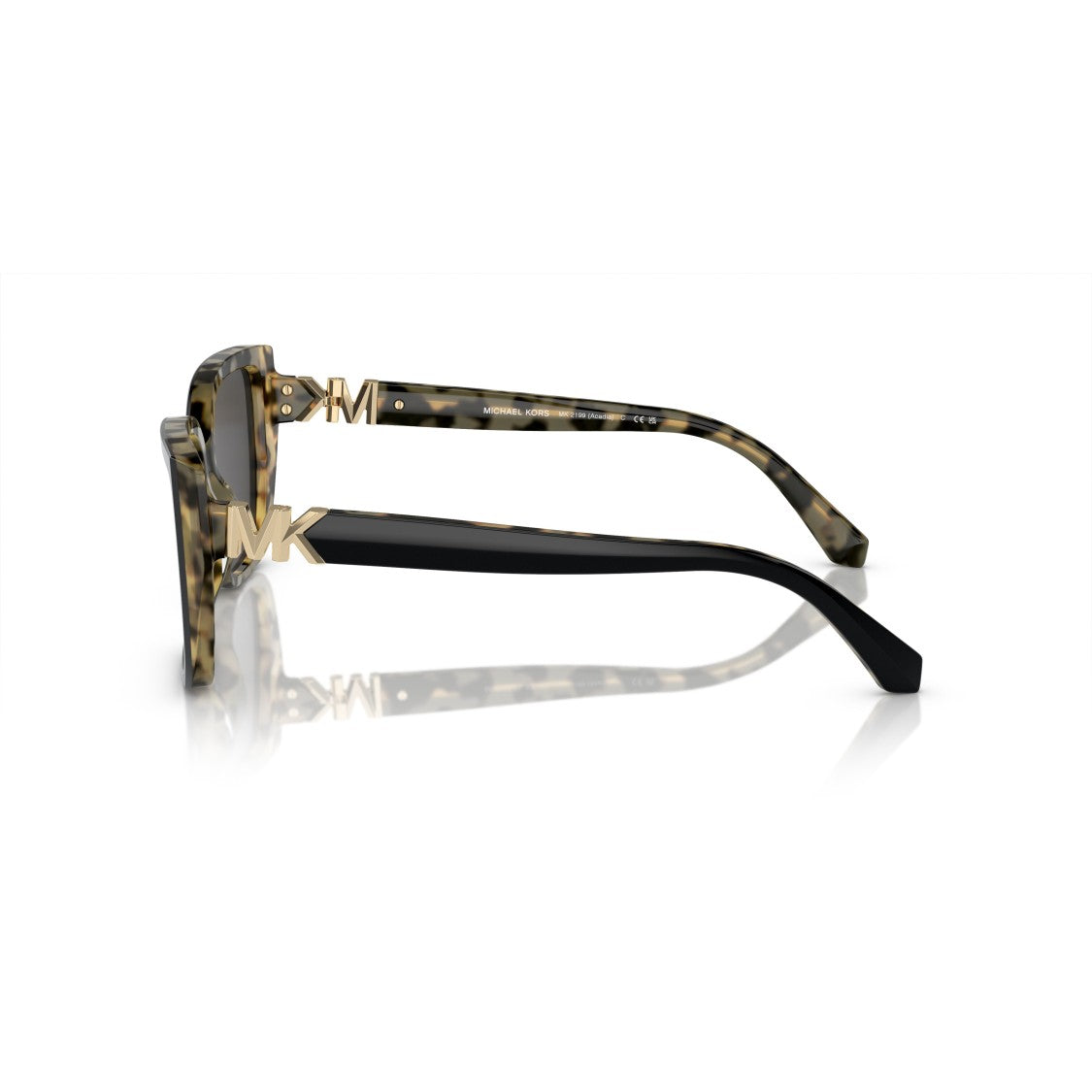 Michael Kors 0Mk2199 Oversized Tortoiseshell Sunglasses With Gold Accents