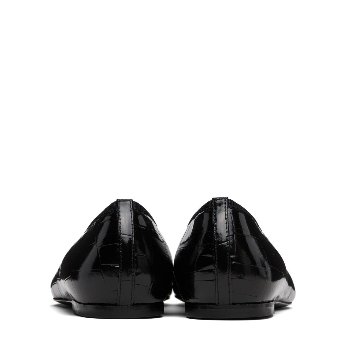 Totême Minimalist Croco-Embossed Ballerinas