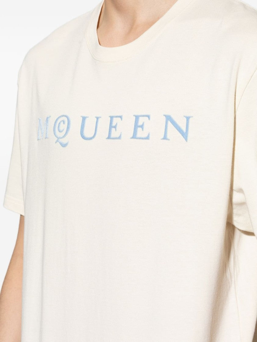 Alexander Mcqueen Classic Fit Cotton T-Shirt With Subtle Logo Detail