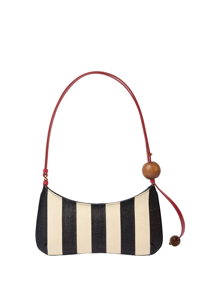 Jacquemus Le Bisou Perle Raffia Shoulder Bag