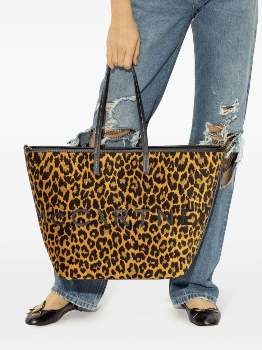 Stella Mccartney Eco-Friendly Leopard Print Tote Bag