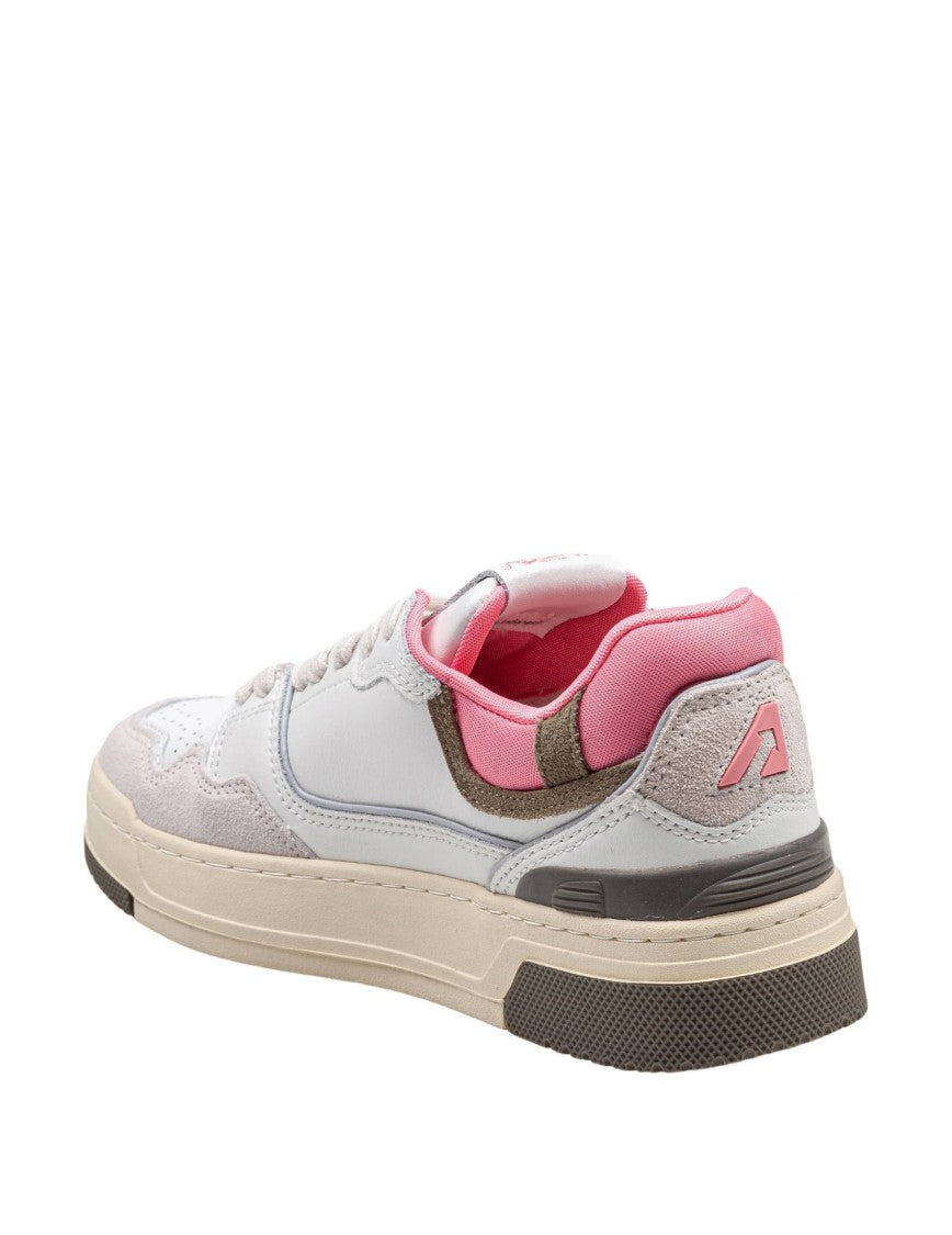 Autry White-Geranium Suede/Nubuck Clc Low Sneakers