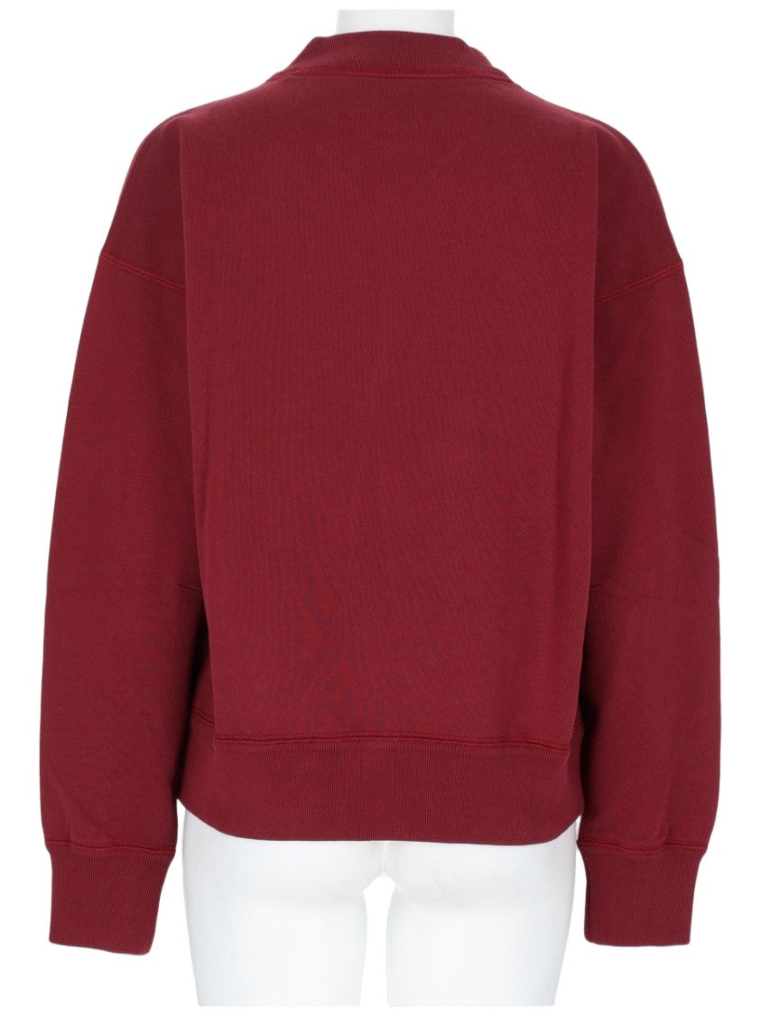 Isabel Marant Étoile Moby Cropped Velvet Logo Cotton-Blend Sweatshirt