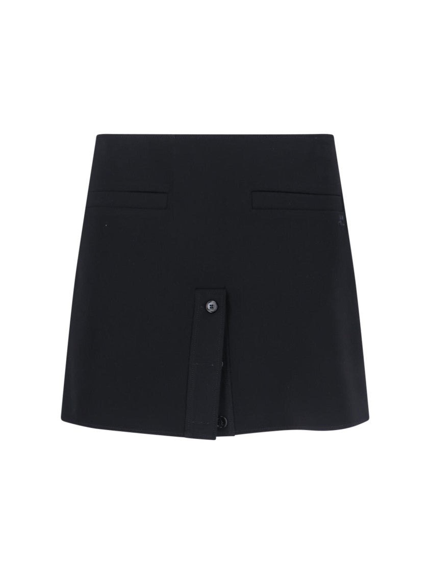 Courrèges Logo Mini Skirt – Black