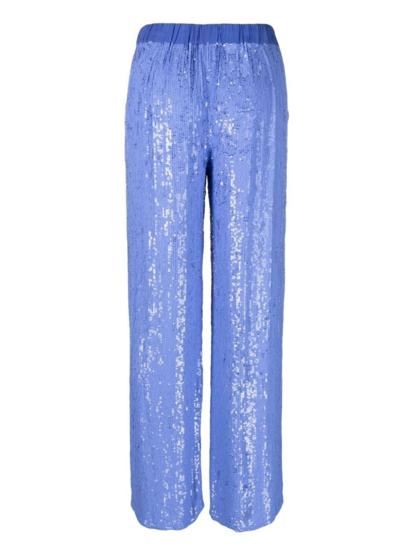 P.A.R.O.S.H. Wide-Leg Trousers With Shimmering Sequin Detailing