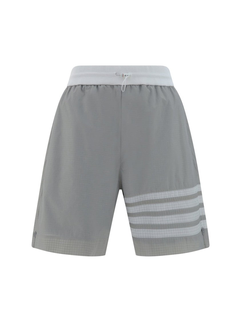 Thom Browne Light Grey Shorts With Elastic Waistband