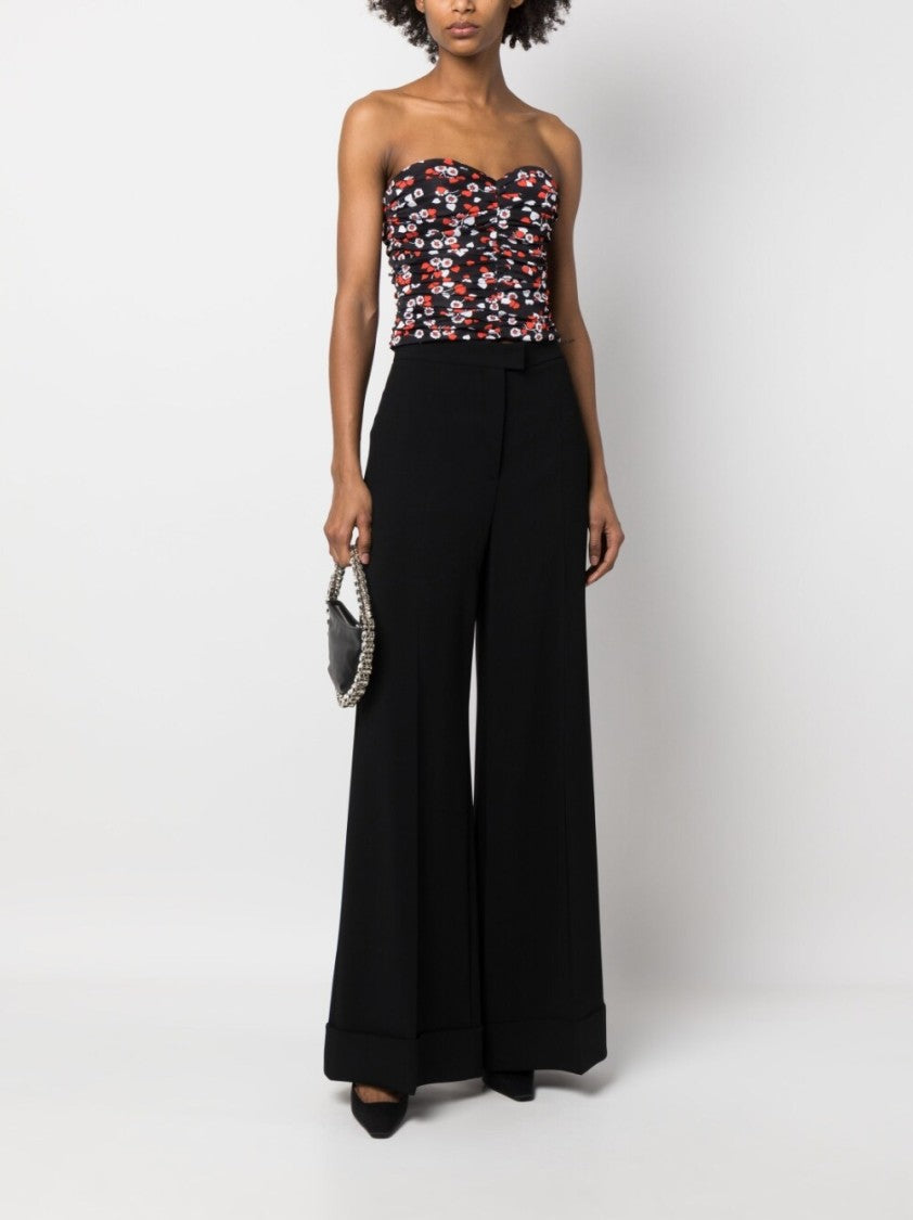 Moschino High-Waisted Wide-Leg Trousers With Crease Effect