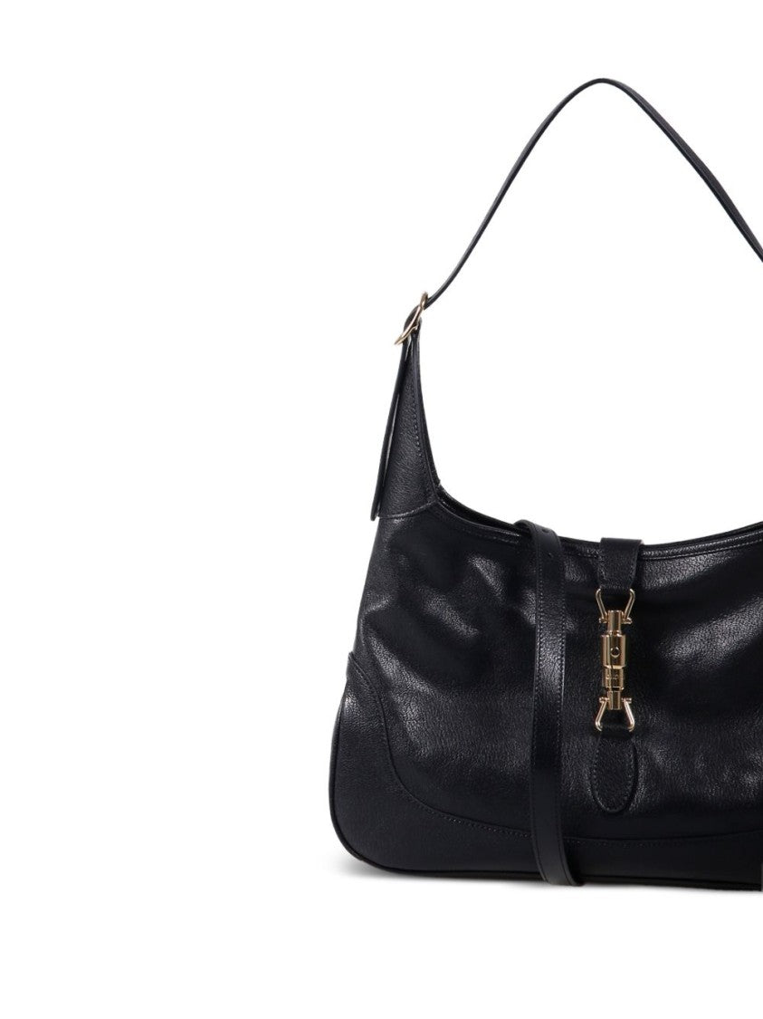 Gucci Black Jackie 1961 Grainy Leather Shoulder Bag
