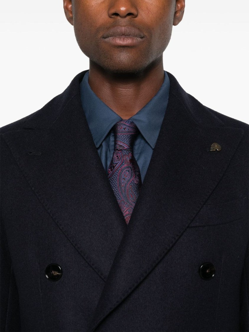 Gabriele Pasini Midnight Blue Virgin Wool Double-Breasted Coat