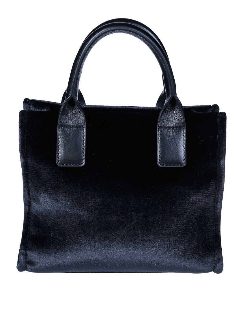 Balmain Junior Small Velvet Logo Shoulder Bag