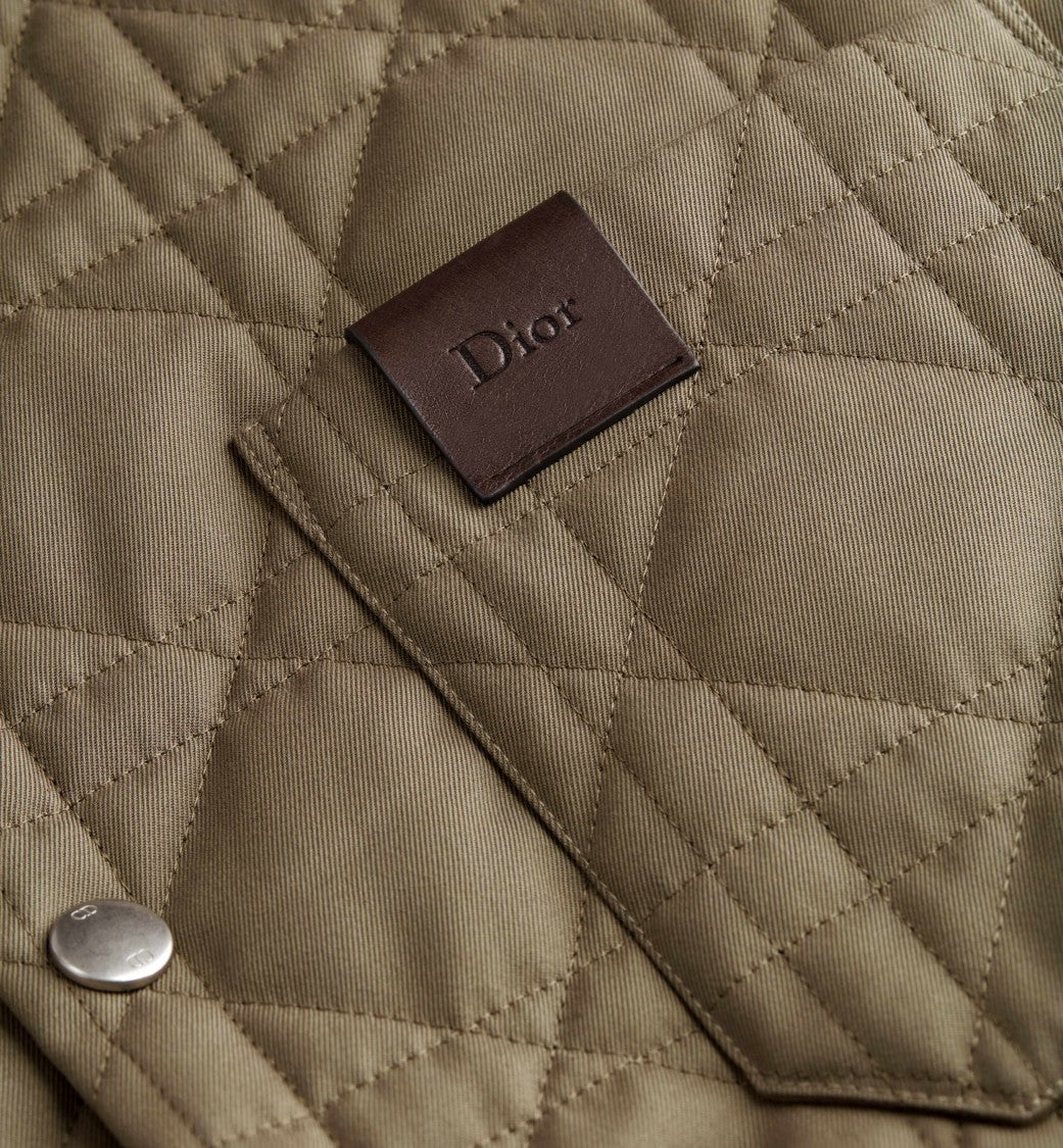 Christian Dior Cotton Quilted Diamond Stitch Woven Shirt