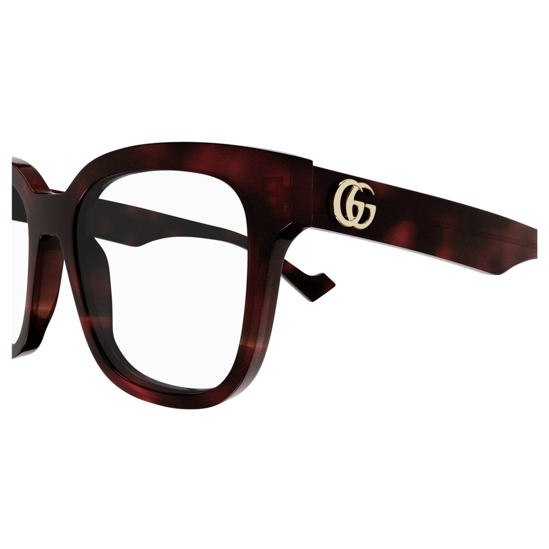 Gucci Gg0958o Oversized Tortoiseshell Square Frame Eyeglasses