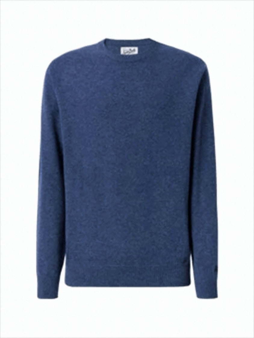 Mc2 Saint Barth Denim Sweatshirt With Ribbed Detailing
