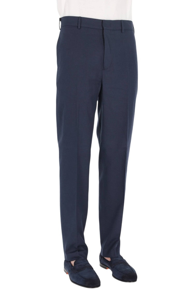 Pt Torino Master Fit Cotton-Linen Trousers