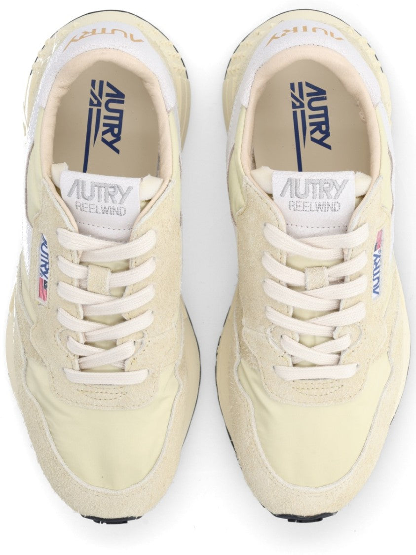 Autry Neutrals Reelwind Low Suede Overlay Sneakers