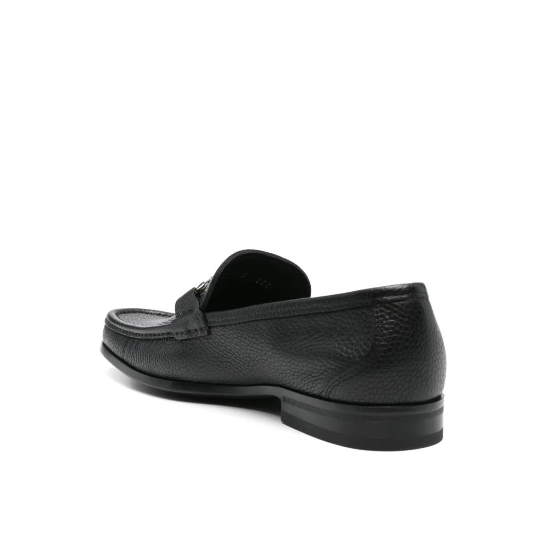 Salvatore Ferragamo Textured Calf Leather Loafers With Gancini Detail