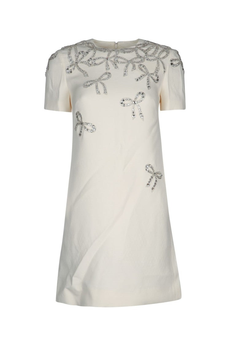 Valentino Garavani Fitted Mini Dress With Delicate Bow Embellishments