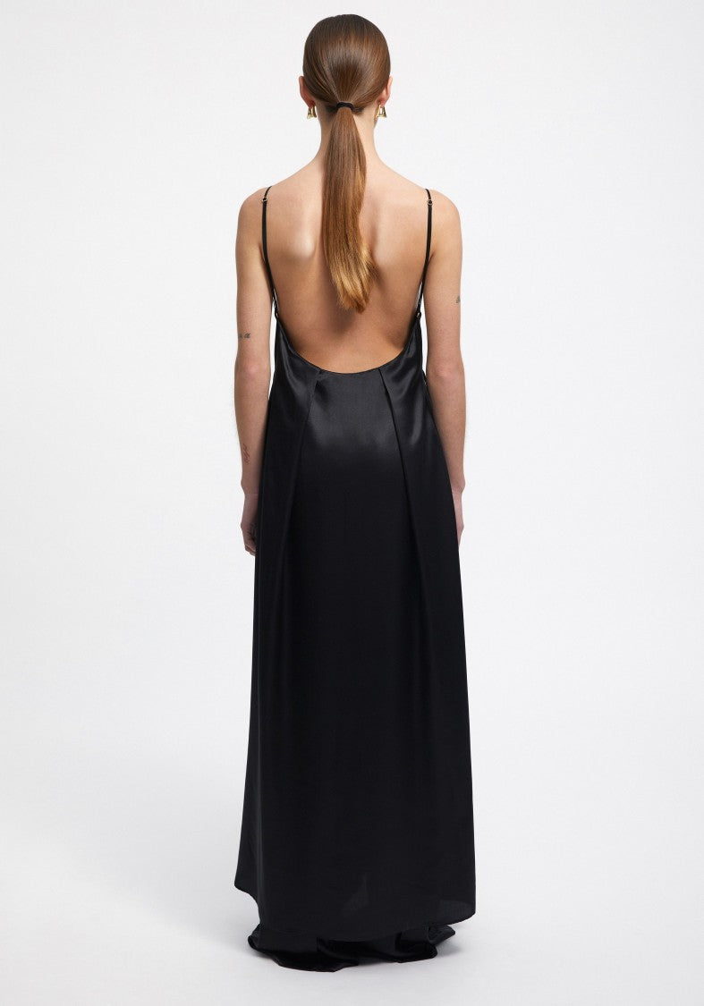 Aeron Felicita - Satin A-Line Maxi Dress