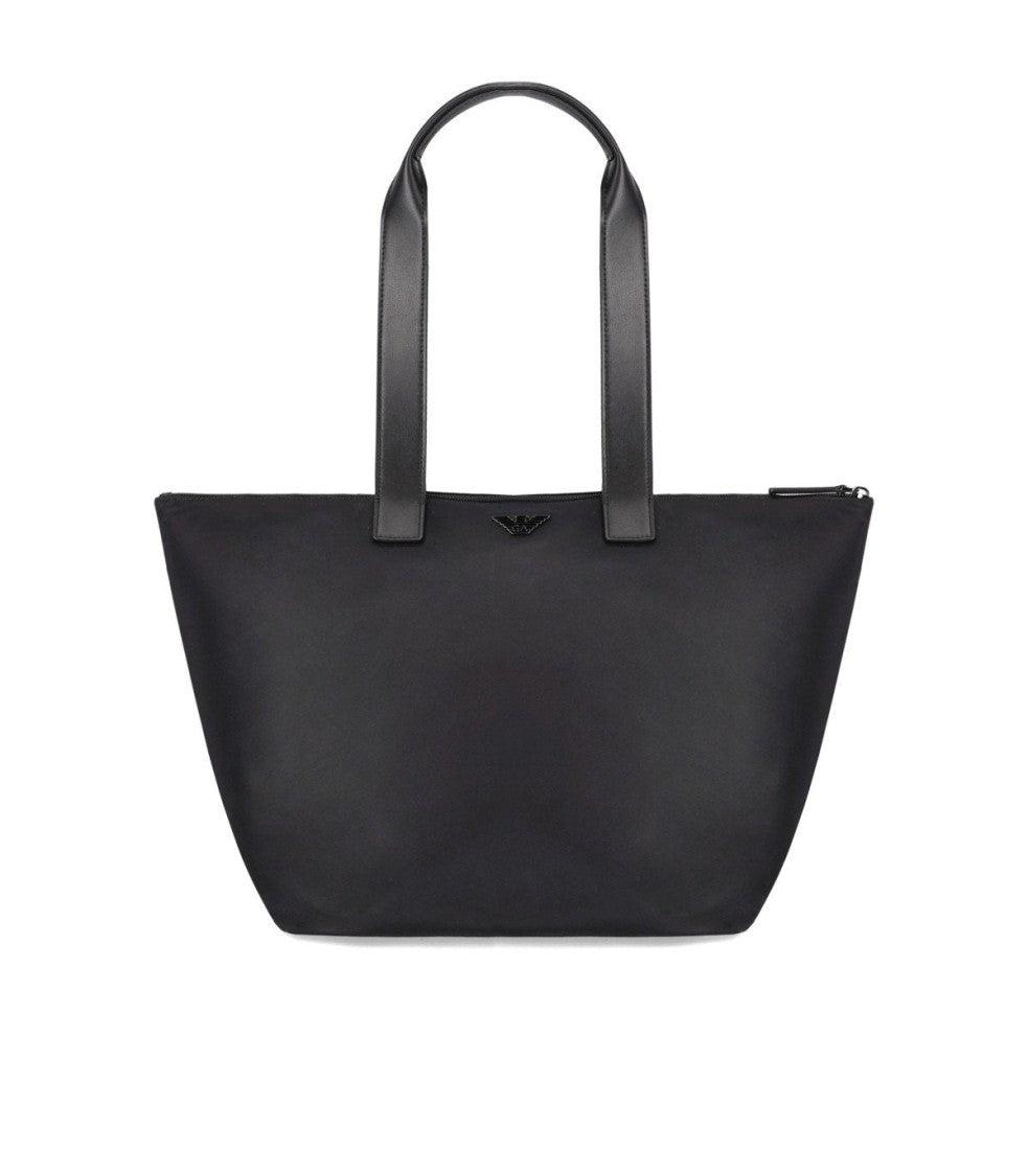 Emporio Armani Black Nylon Shopping Bag