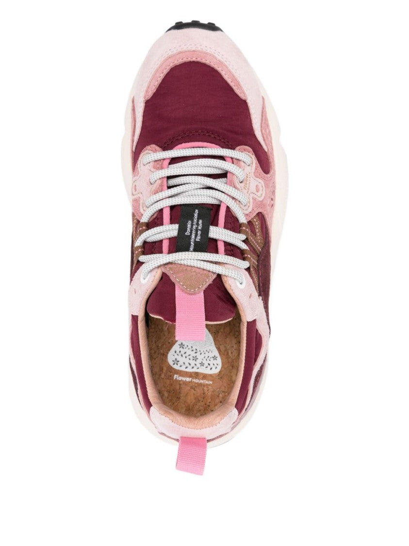 Flower Mountain Layered Rosa Sneakers With Textured Sole