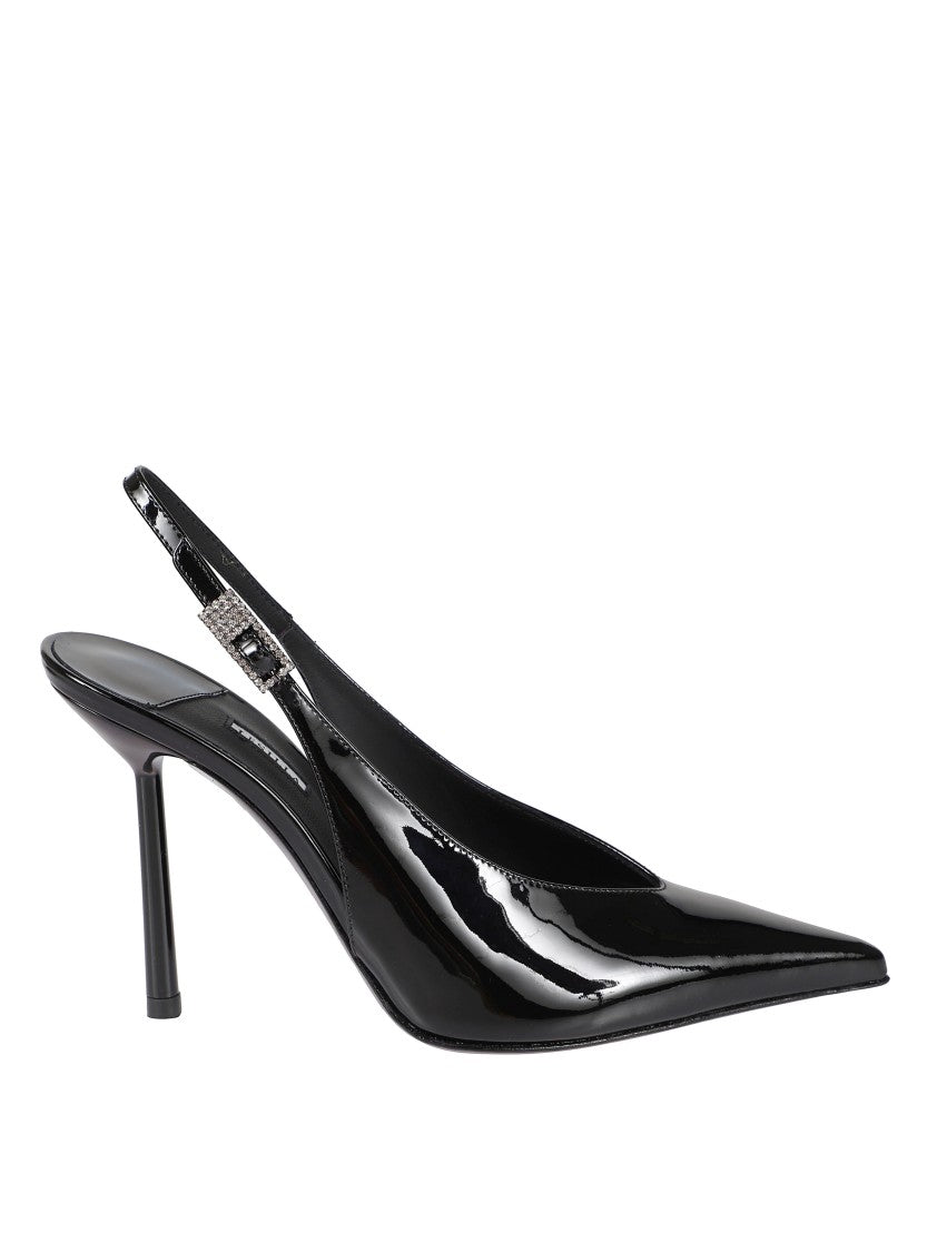 Le Silla Black Flat Shoes