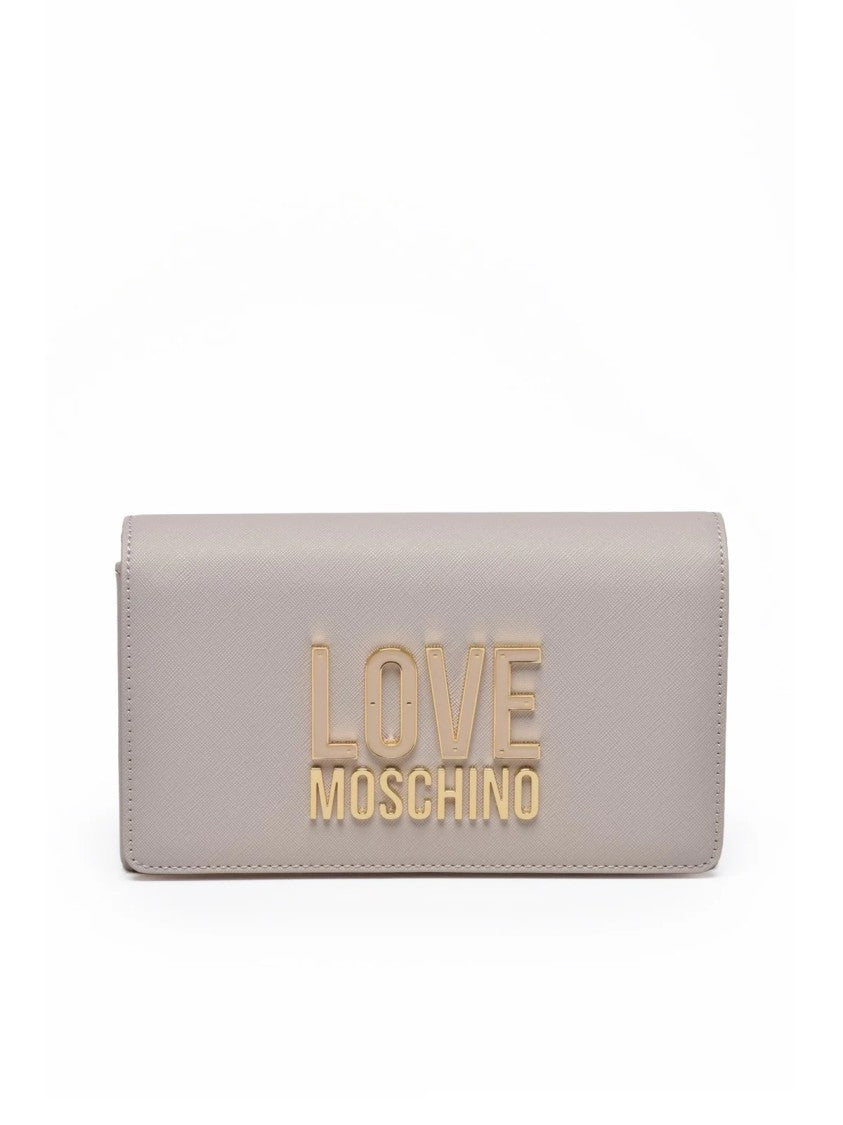 Love Moschino Saffiano Crossbody Bag With Metallic Logo Plaque