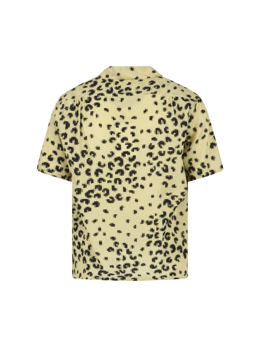 Maison Margiela Yellow Pixel Leopard Shirt