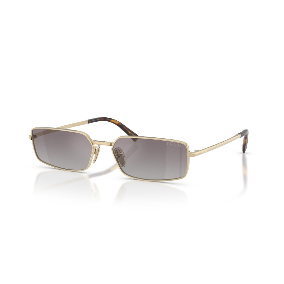 Prada 0Pr A60s Gradient Grey Rectangular Sunglasses