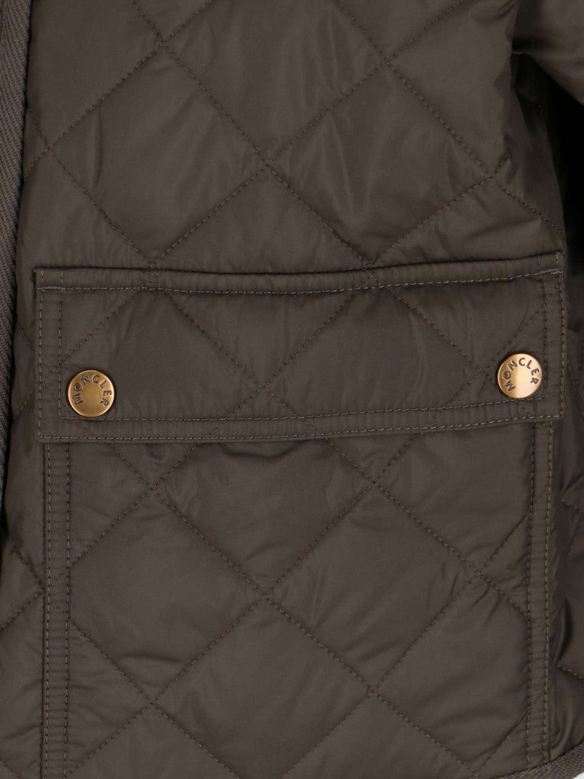 Moncler "Chitre" Crop Shirt Jacket Green