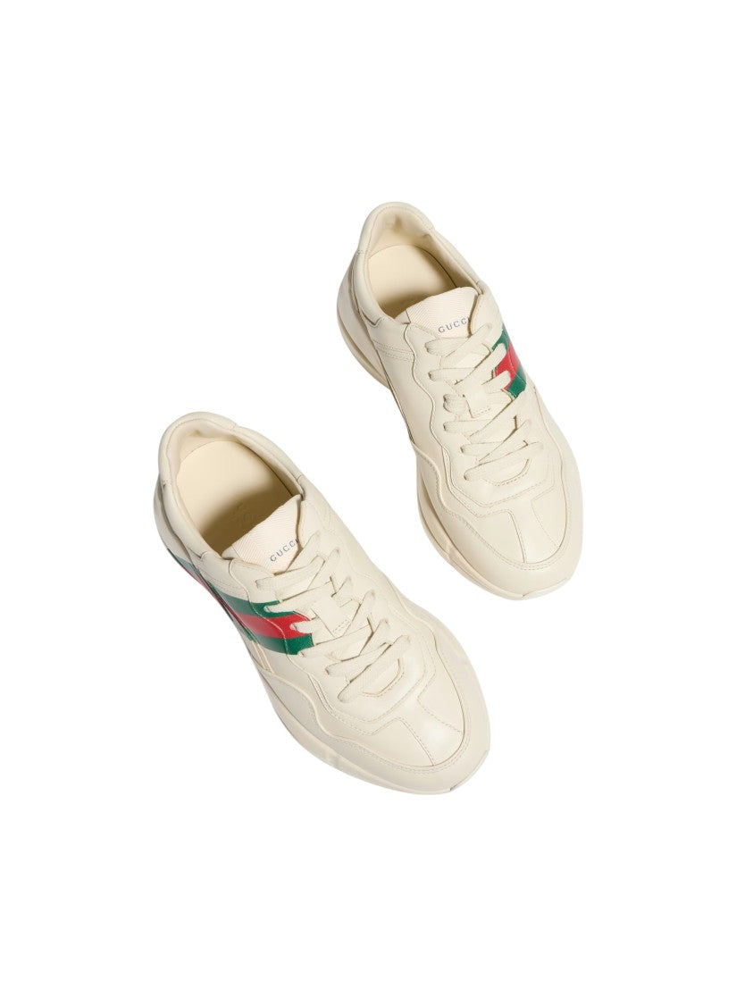 Gucci Ivory Rhyton Leather Sneakers