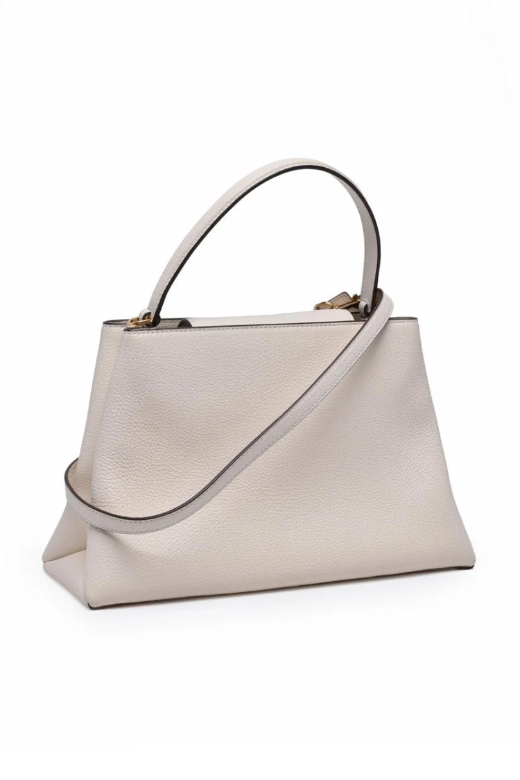 Tory Burch Britten Satchel Handbag - White
