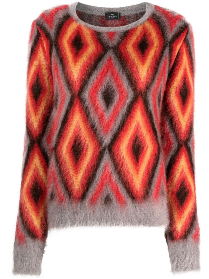 Etro Multicolored Diamond Pattern Sweater