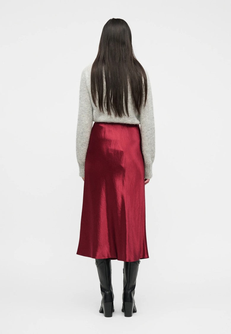 Max Mara Red Acetate Evening Gown