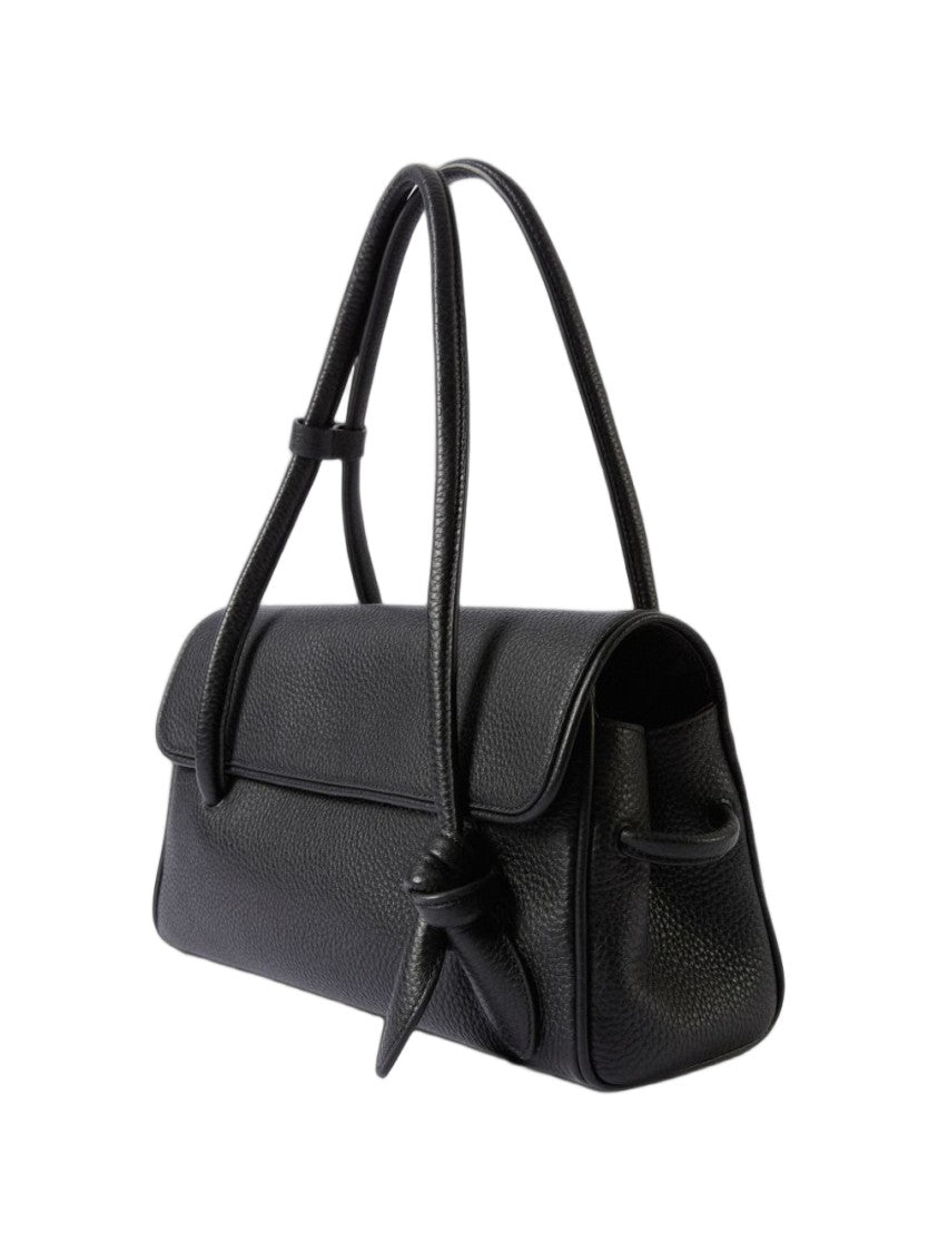 Jacquemus Structured Pebbled Handbag With Distinctive Knot Detail