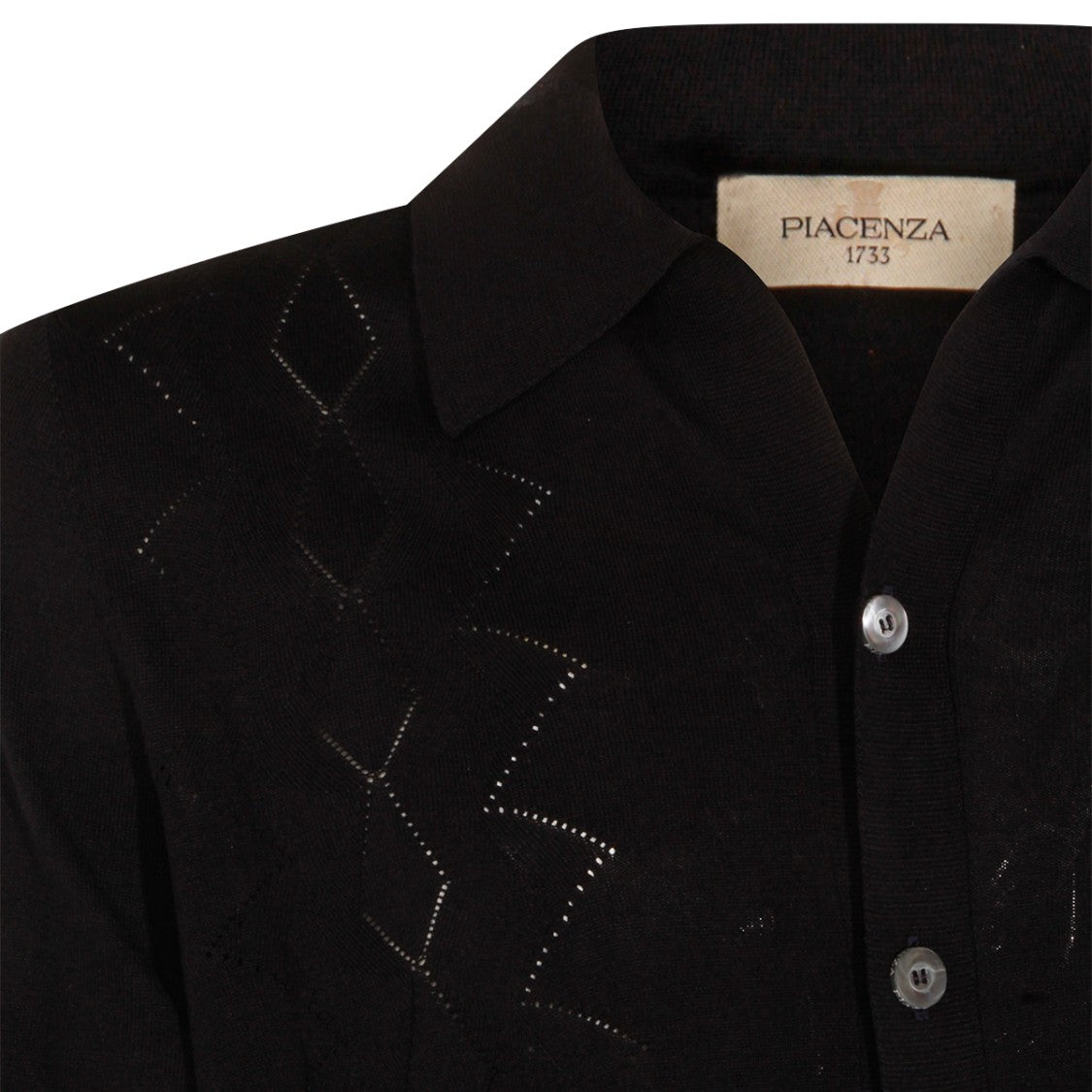 Piacenza Cashmere Long-Sleeve Button-Up Shirt With Subtle Zigzag Pattern