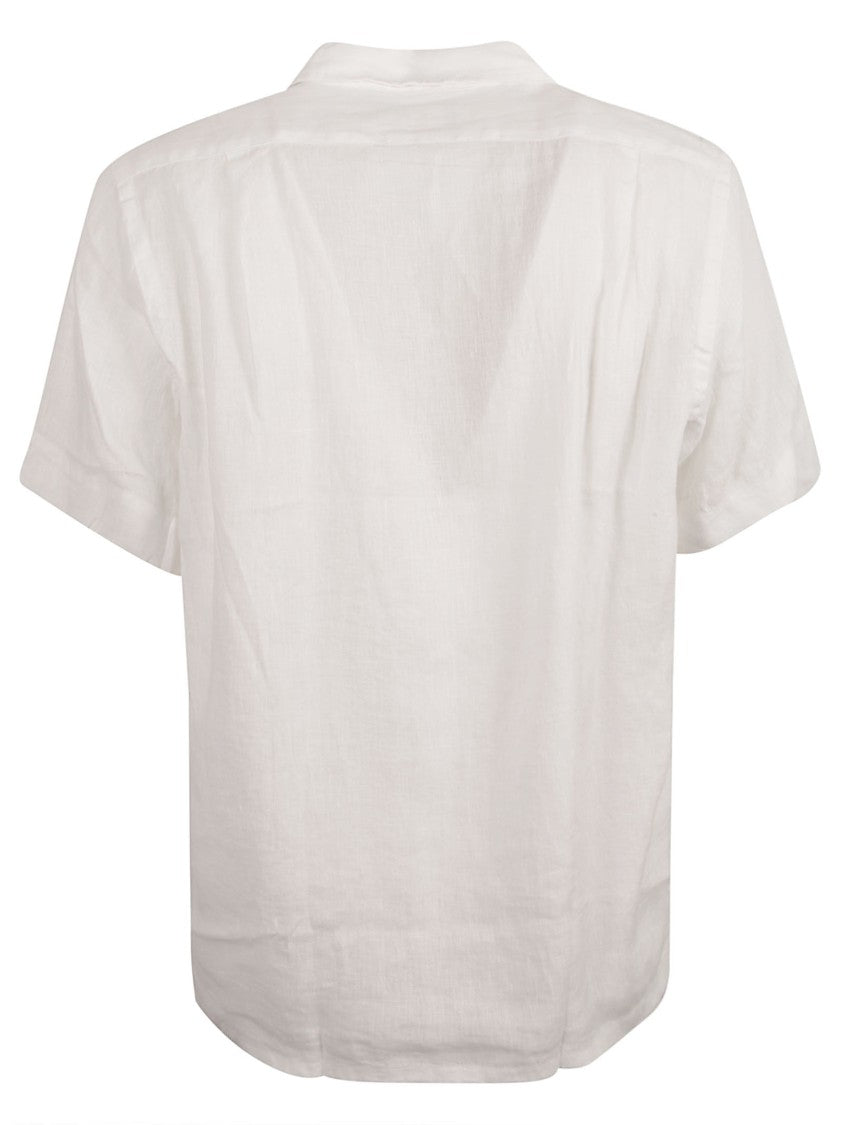 Polo Ralph Lauren White Linen Poplin Shirt Camp Collar