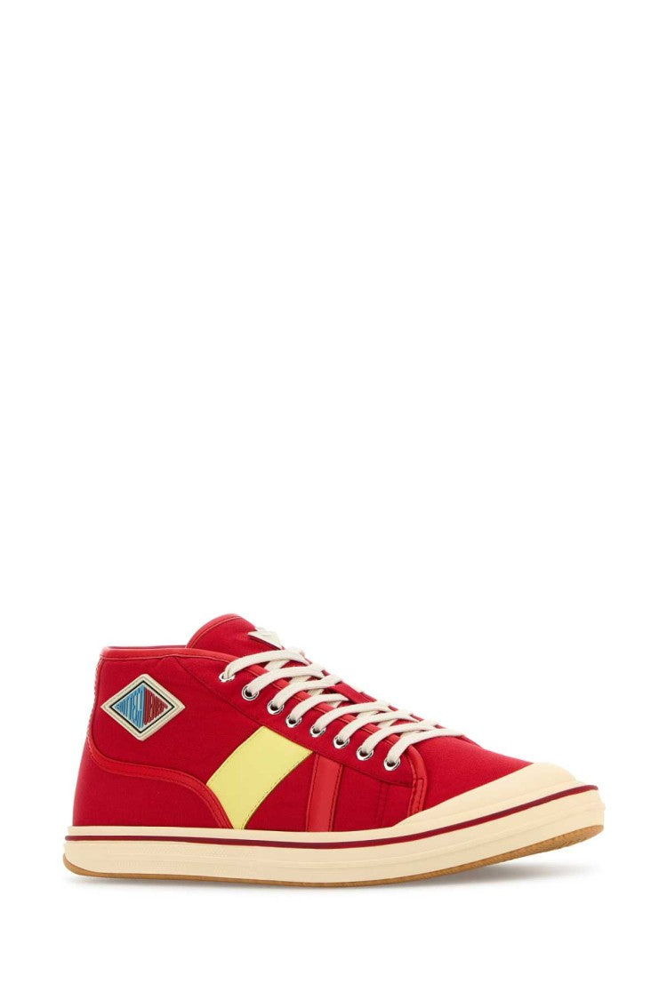 Bottega Veneta Red Canvas Summer Sneakers