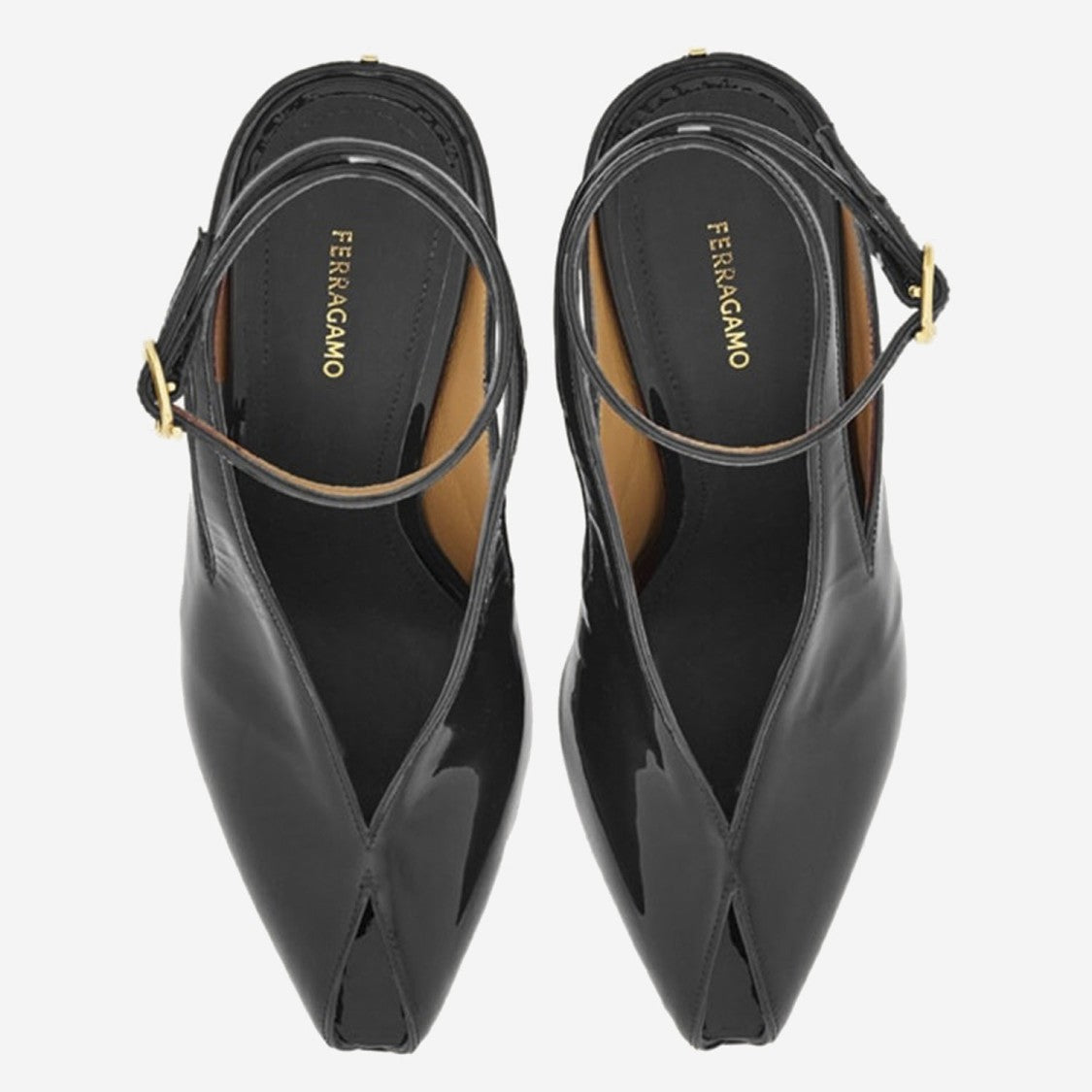 Salvatore Ferragamo Peep Toe Wedge Sandals