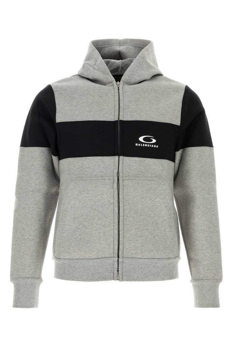 Balenciaga Melange Grey Cotton Sweatshirt