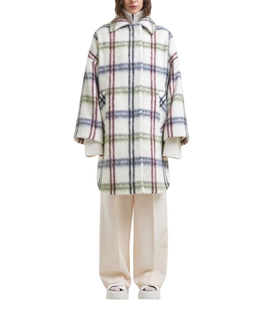 Hevo Monteleone Oversized Checked Wool Coat