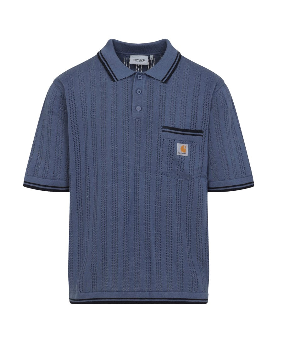 Carhartt Wip Ramsey Polo Velvet Blue In Deep Night