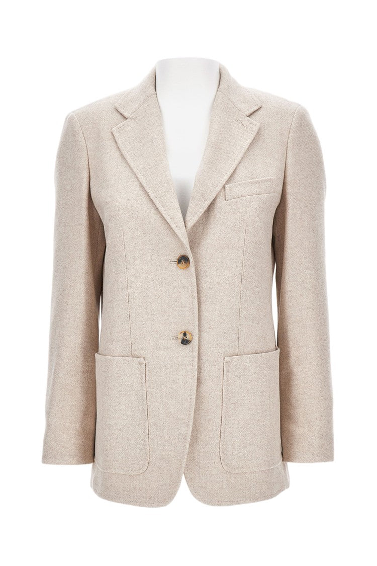Max Mara Single-Breasted Tailored Jacket With Patch Pockets
